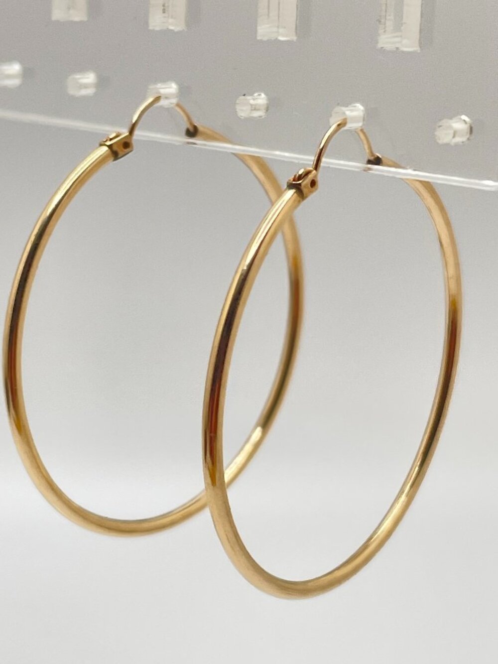 10 KT 38 mm Hoop Earrings